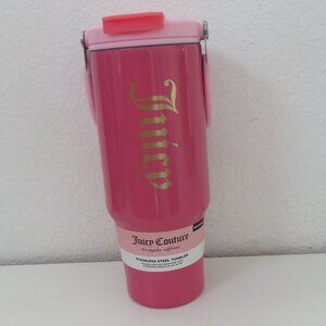 Juicy Couture Pink 40 Oz Tumbler Stainless Steel Steel Oversized Handle